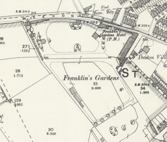 Northampton - Melbourne Grounds : Map credit National Library of Scotland